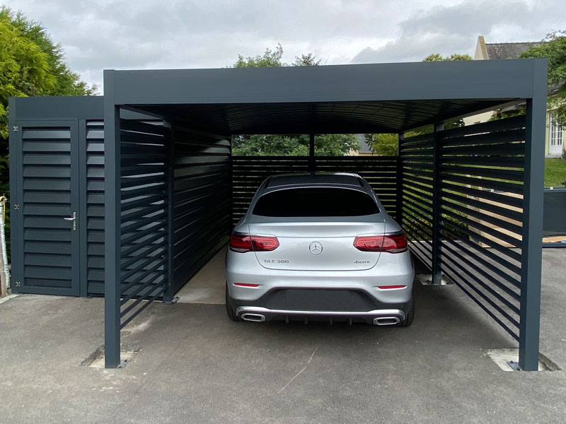 Carport abri aluminium sur mesure adossé ou autoporté sur mesure sur les départements 56-35-22-29-44