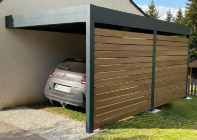 carport alu lames bois
