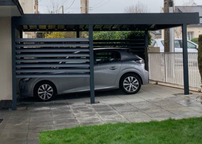 Carport aluminium adossé ou autoportée