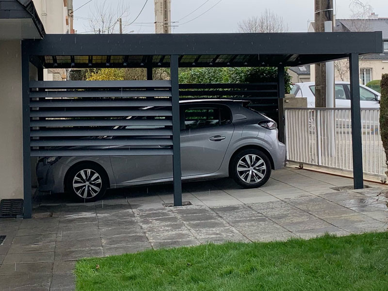 Carport aluminium adossé ou autoportée