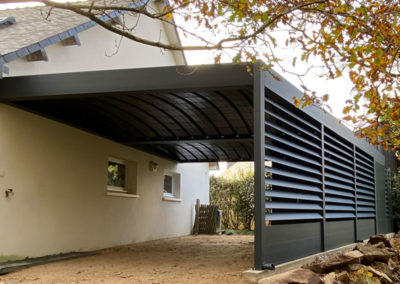 Carport abri aluminium sur mesure adossé ou autoporté sur mesure sur les départements 56-35-22-29-44