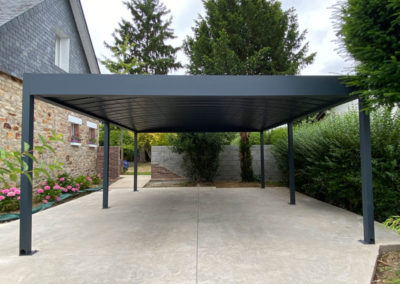 Carport aluminium sur mesure adossé ou autoporté sur mesure sur les départements 56-35-22-29-44