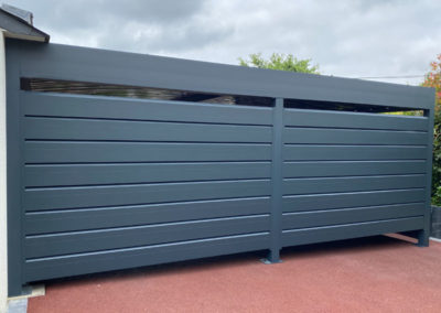 Fermeture carport lames alu