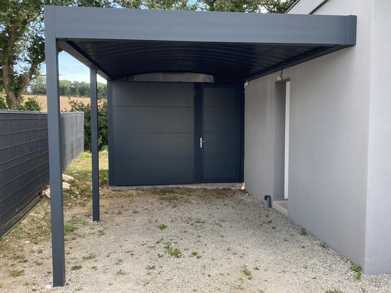 Carport alu avec remise