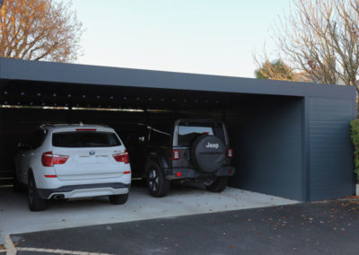 Double carport alu avec abri intégré