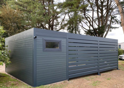 GardenKuB Double carport alu avec abri de jardin
