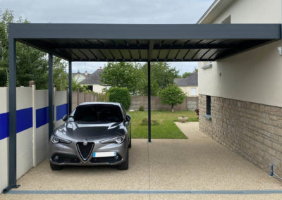 Carport alu adossé sur mesure Lorient