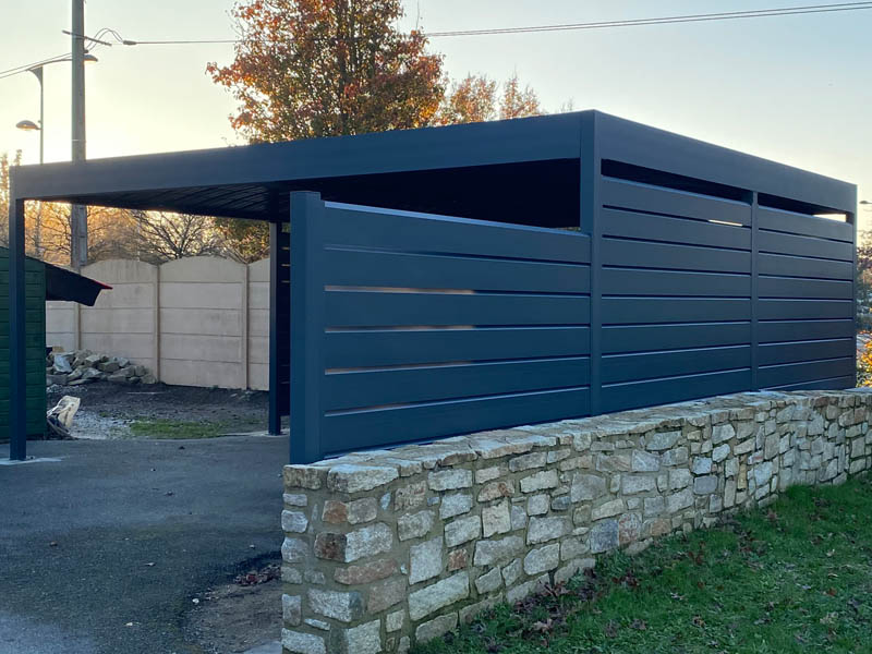 Carport double en alu Ploeren GardenKuB