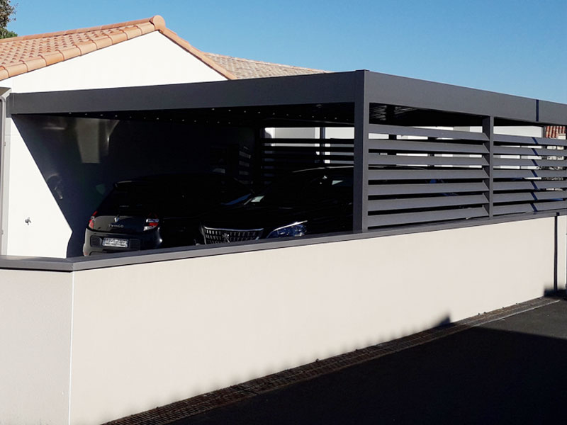 Carport alu 2 voitures, carport double alu sur mesure