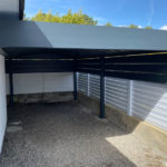 Carport alu en L adossé Morbihan