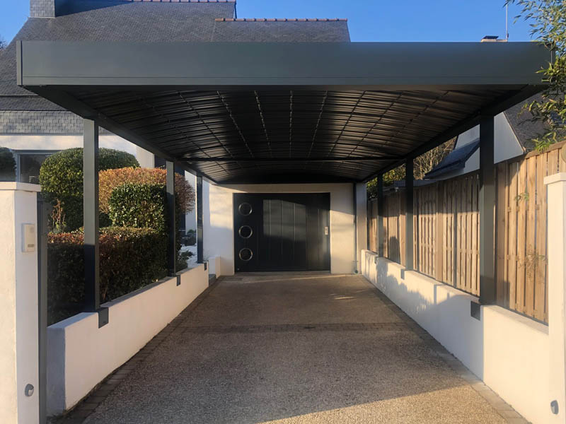 Carport alu sur murets GardenKuB Lorient