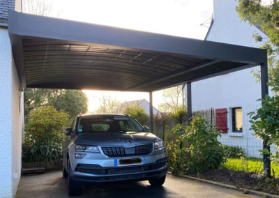 GardenKuB carport double voiture alu adossé sur mesure