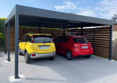 carport alu lames bois