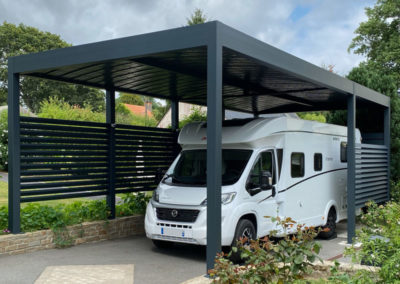 Carport alu camping-car toit plat