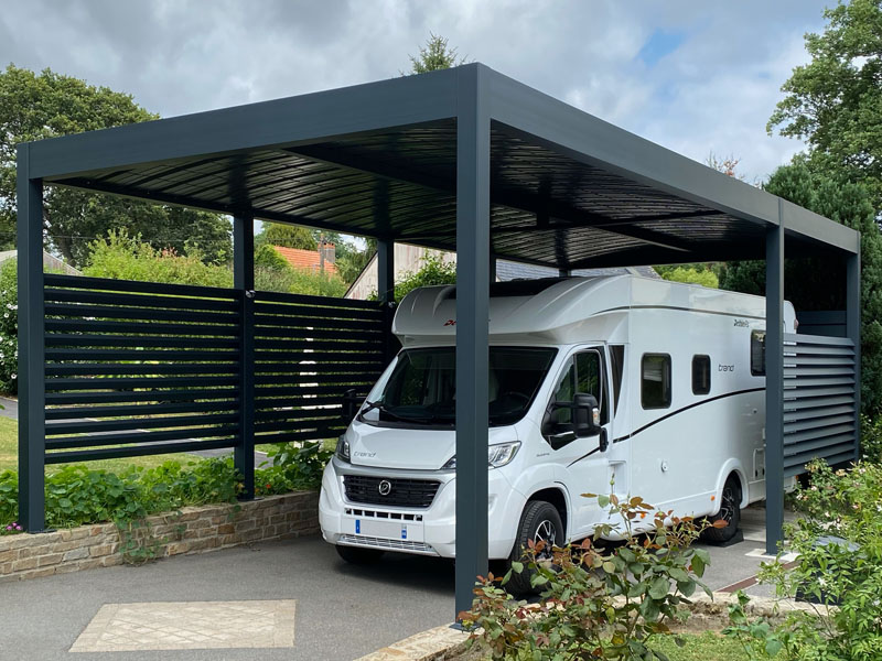 Carport camping car en alu grande hauteur