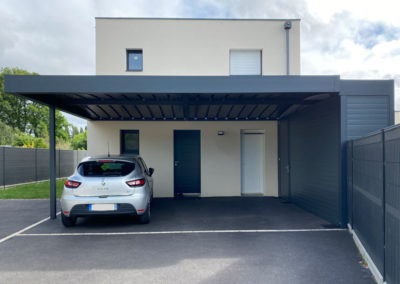 Carport alu avec box