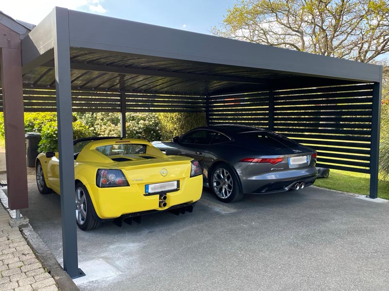 Garage bois et métal, carport aluminium et bois, abri camping car