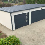 GardenKuB double garage métal 2 voitures préfabriqué sur mesure en panneaux sandwich sur les départements 56-35-22-29-44