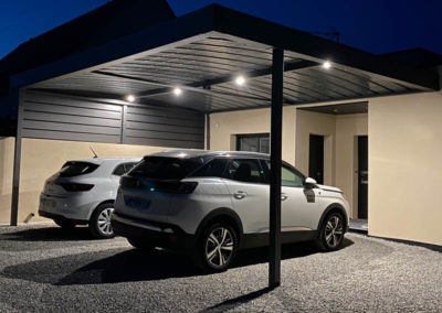 Carport double alu spots led