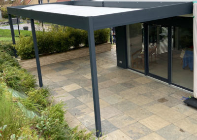 Pergola alu sur mesure toile fixe Soltis Proof W96